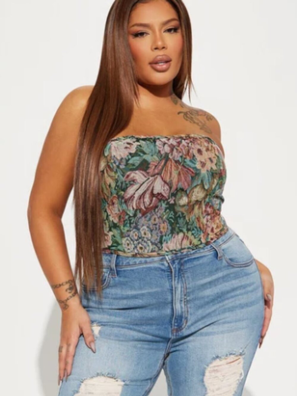 Fashion Nova Renaissance Tapestry Corset Women Size 3X Lace Up Back Ribbon